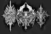gothic abstract sketch, gothic logo, neotribal