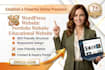 create wordpress website educational website and portfolio website