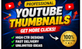 design eye catching youtube thumbnails and social medi