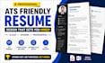 design a professional ats friendly CV resume