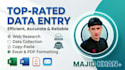 do professional data entry, web research and copy paste work