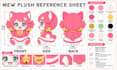 design custom plush reference sheet kawaii plushie and stuffed animal tech pack