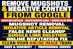 remove mugshots, erase bad articles,false news,delete negative links from google