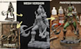 2d image to 3d warhammer tabletop miniature basrelief 3d medallion model stl fig
