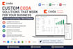 setup coda app for agile pm, CRM or custom templates