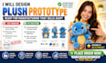 design a plush prototype ready for manufacturing that sells