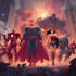 illustrate a superhero comic cover art