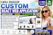 develop custom react web application modern ui design backend API integration