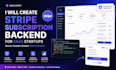 create stripe subscription backend for saas startups