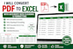 convert PDF to excel with accurate data cleaning