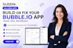 do bubble io website, build bubble app, bubble developer, bubble saas, bubble io