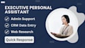 be your executive personal assistant for admin support and CRM data entry