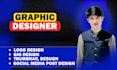 design logo, youtube thumbnails and social media posts