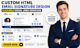 design responsive clickable html email signature for gmail outlook apple mail