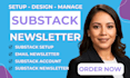 setup substack newsletter substack post email newsletter substack account manage