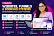 build webflow gohighlevel durable ai systemeio squarespace website booking site