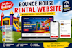 build bounce house rental website using wordpress and inflatable office