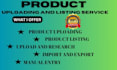 shopify data entry, upload content, and product listings