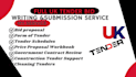 do tender cleaning, construction service, rpf response, bid proposal, submit nhs