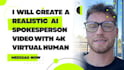 create a professional ai spokesperson video with a custom background ai video