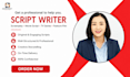 write screenplay, screenwriting, movie script, feature film script, TV series