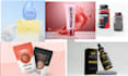 design modern eco friendly pouch, box packaging, can, doypack label and dieline