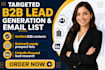 targeted b2b lead generation, linkedin prospecting, and email list building