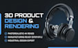 create 3d product designs and photorealistic industrial renderings