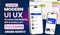 design modern UI UX in figma for website, app, bubble app