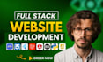 do custom website development as full stack developer, front end developer