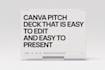 create canva pitch deck presentation with clean editable slides