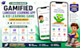 design and develop a gamified language learning app like duolingo and classdojo