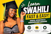 teach swahili conversation from beginner to advanced