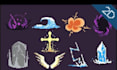 create pixel vfx, spell animation, skill icons, and game asset