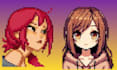 2d pixel art animation, sprite sheet pixel background anime art  pixel art nft