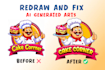 redraw and fix your ai generated art