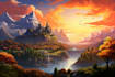 design amazing fantasy landscape illustrations