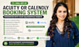 set up acuity or calendly booking system with squarespace