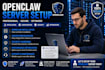 set up openclaw server, configuration, security and optimization