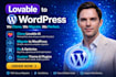 convert lovable ai website to wordpress seo backlinks wodpress7 0 web2