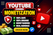 do complete you tube channel monetization promotion