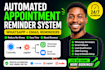 set up automated whatsapp and email appointment reminders for your business