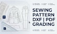 create production ready sewing pattern with precise dxf pdf grading for apparel