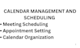 manage your calendar and schedule meetings