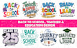 create back to school, teacher and education design