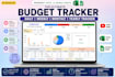 create a budget  and expense tracker dashboard in excel and google sheets