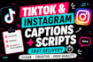 engaging tiktok and instagram captions and short scripts