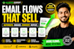set up email marketing, email automation flows