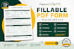 do interactive ebook, fillable form, editable PDF, pdf form, in adobe acrobat