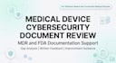 review medical device cybersecurity documentation